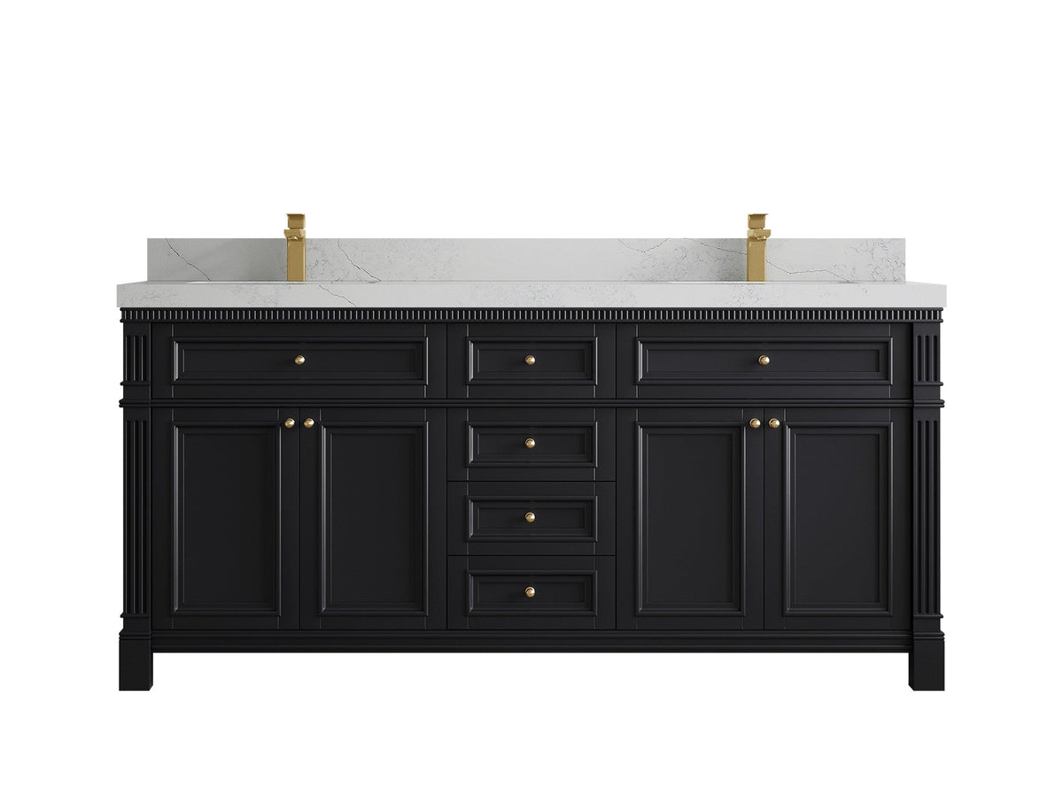 Paris 72 in. W x 22 in. D Double Sink Bathroom Vanity - Willow Bath and Vanity