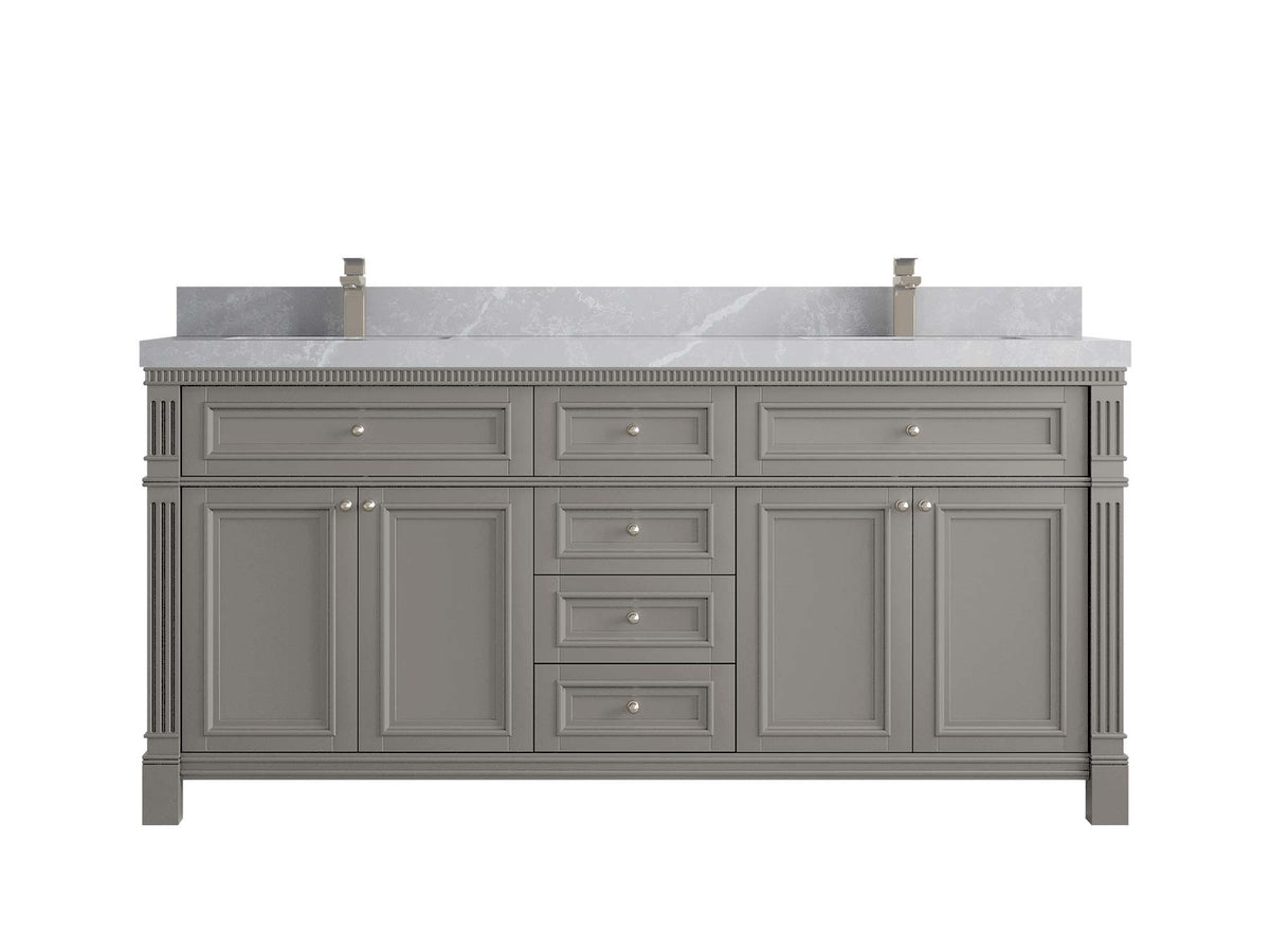Paris 72 in. W x 22 in. D Double Sink Bathroom Vanity - Willow Bath and Vanity