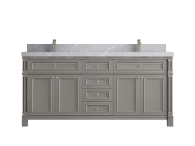 Paris 72 in. W x 22 in. D Double Sink Bathroom Vanity - Willow Bath and Vanity