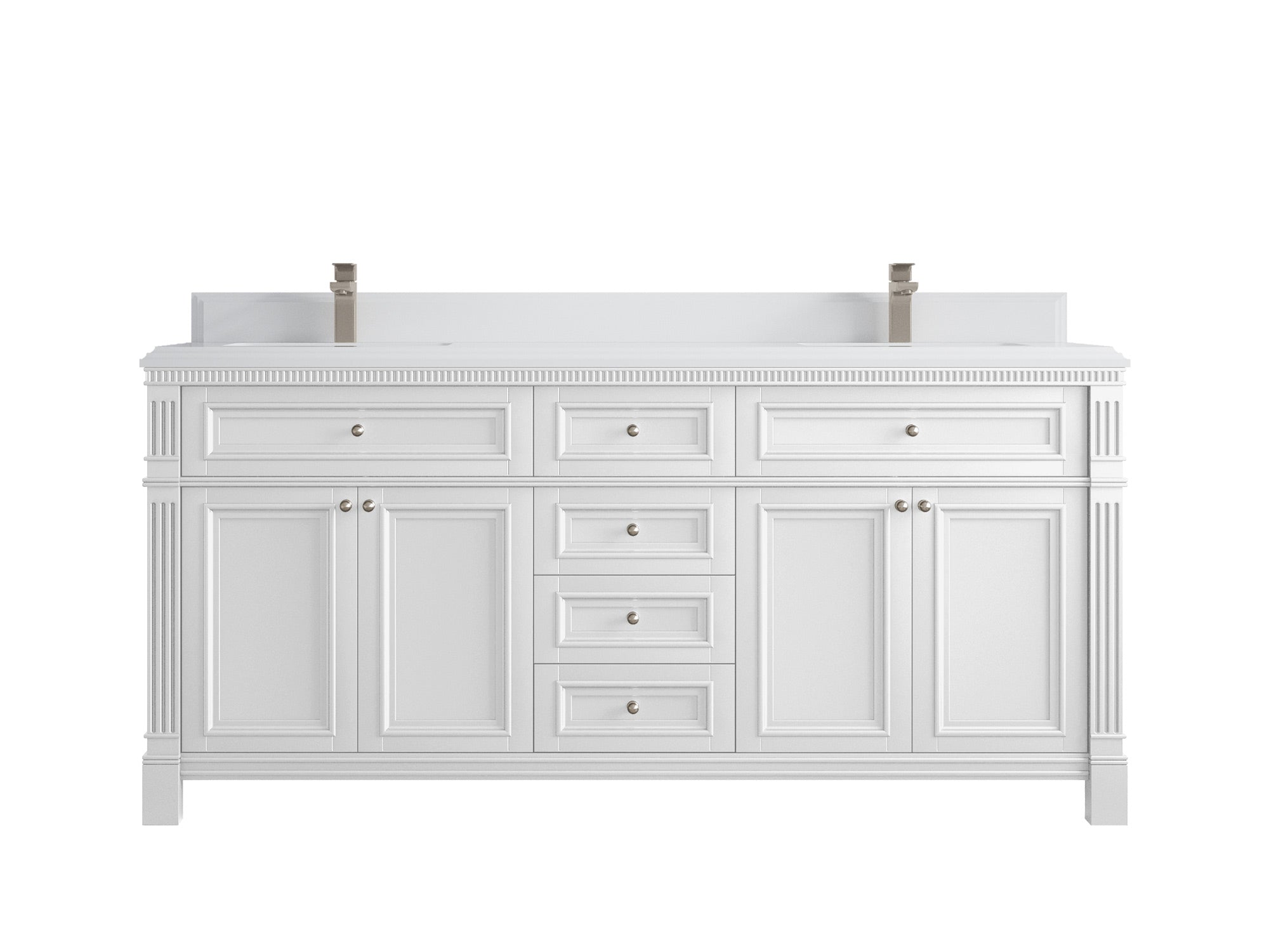 Paris 72 in. W x 22 in. D Double Sink Bathroom Vanity - Willow Bath and Vanity