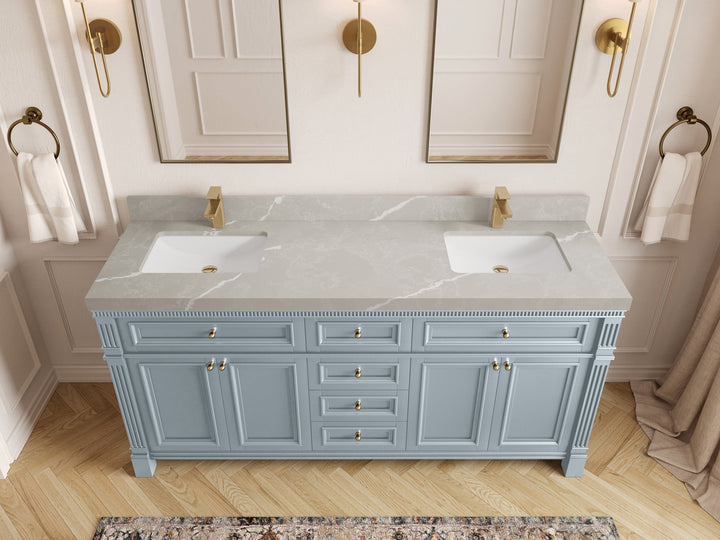 Paris 72 in. W x 22 in. D Double Sink Bathroom Vanity - photo 26