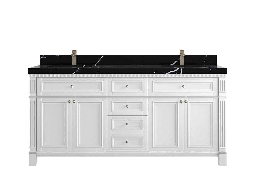 Paris 72 in. W x 22 in. D Double Sink Bathroom Vanity - Willow Bath and Vanity