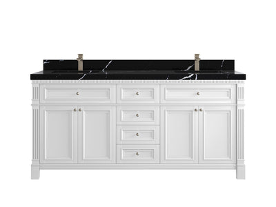 Paris 72 in. W x 22 in. D Double Sink Bathroom Vanity - Willow Bath and Vanity