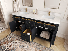 Paris 72 in. W x 22 in. D Double Sink Bathroom Vanity - photo 3
