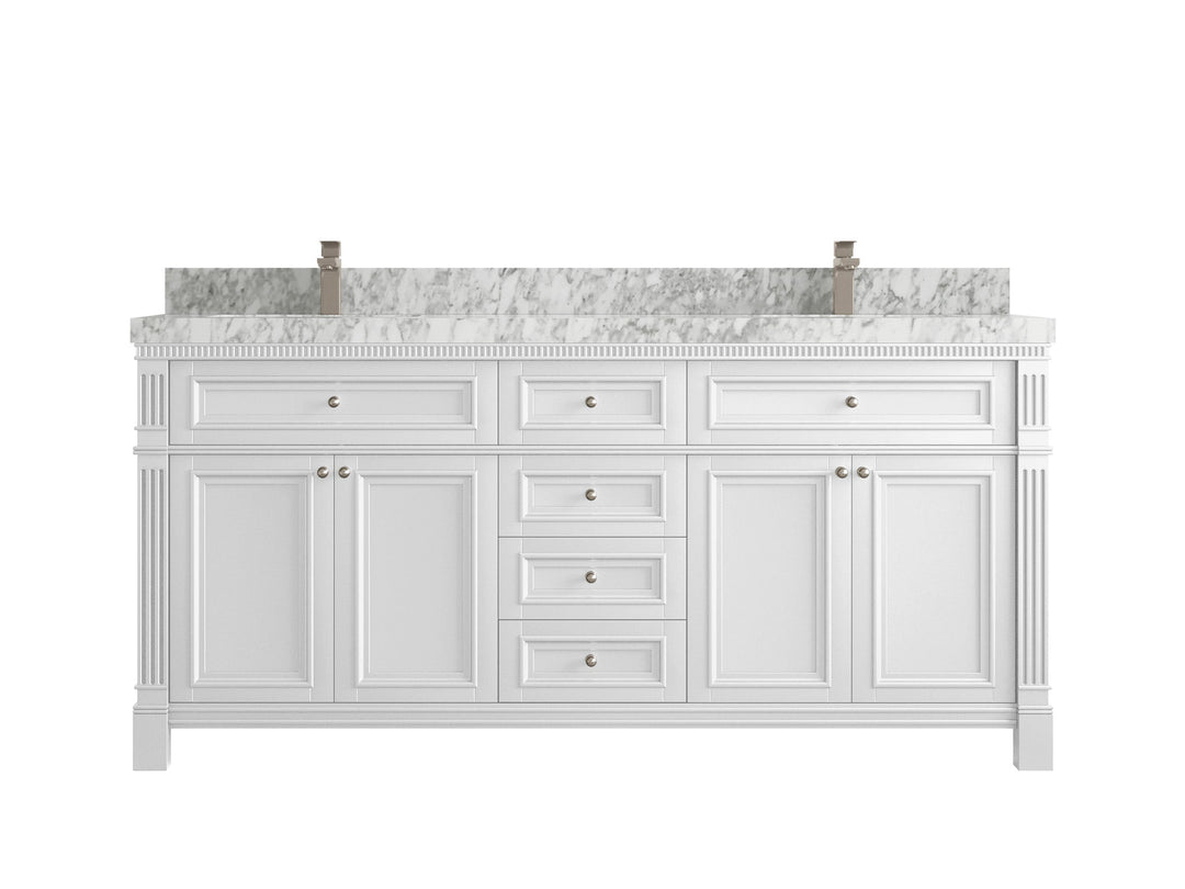 Paris 72 in. W x 22 in. D Double Sink Bathroom Vanity - Willow Bath and Vanity