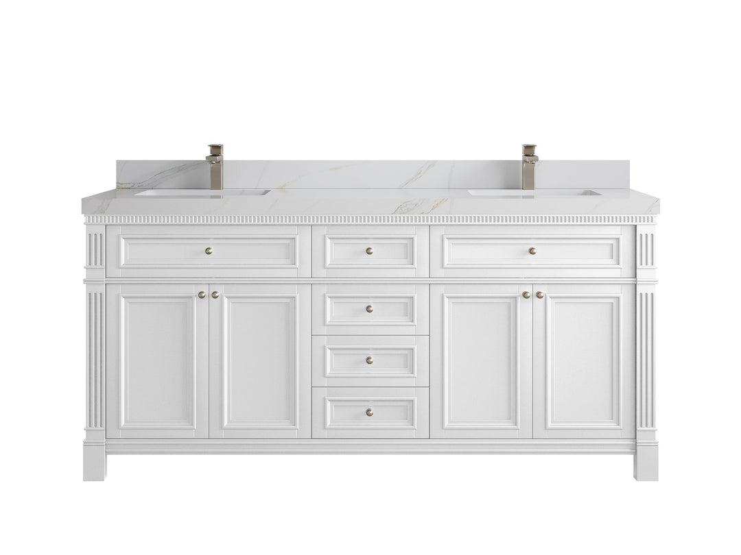 Paris 72 in. W x 22 in. D Double Sink Bathroom Vanity - Willow Bath and Vanity