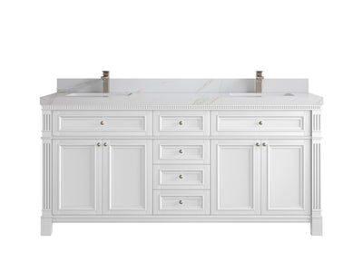 Paris 72 in. W x 22 in. D Double Sink Bathroom Vanity - Willow Bath and Vanity