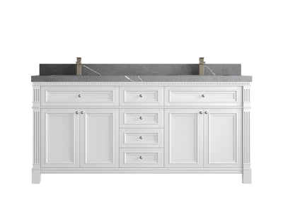 Paris 72 in. W x 22 in. D Double Sink Bathroom Vanity - Willow Bath and Vanity