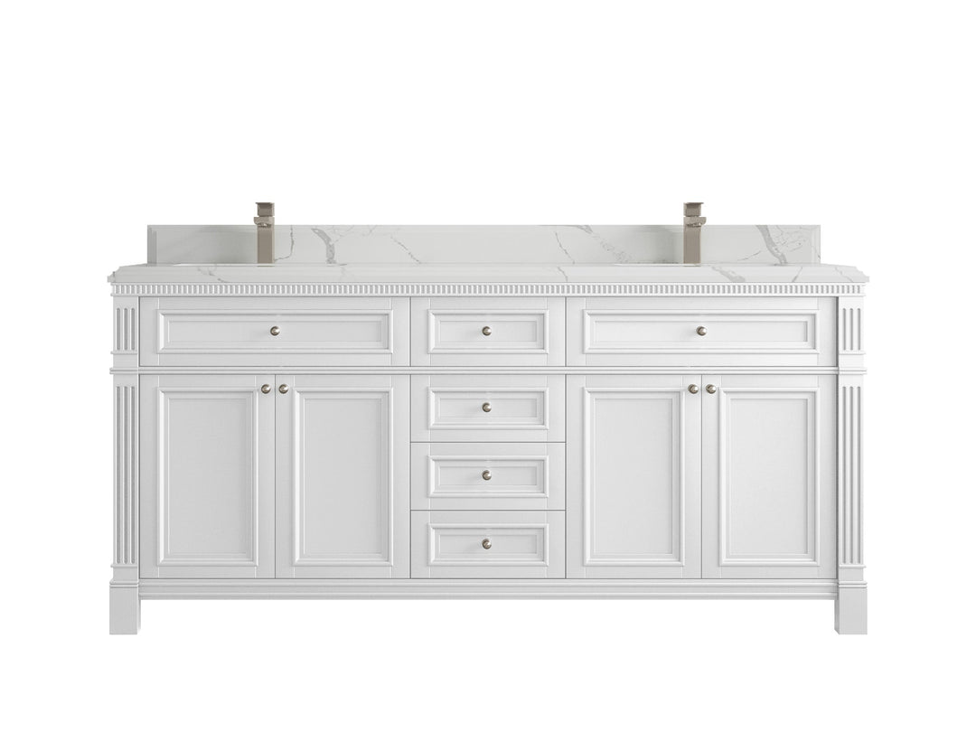 Paris 72 in. W x 22 in. D Double Sink Bathroom Vanity - Willow Bath and Vanity