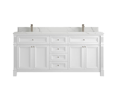 Paris 72 in. W x 22 in. D Double Sink Bathroom Vanity - Willow Bath and Vanity