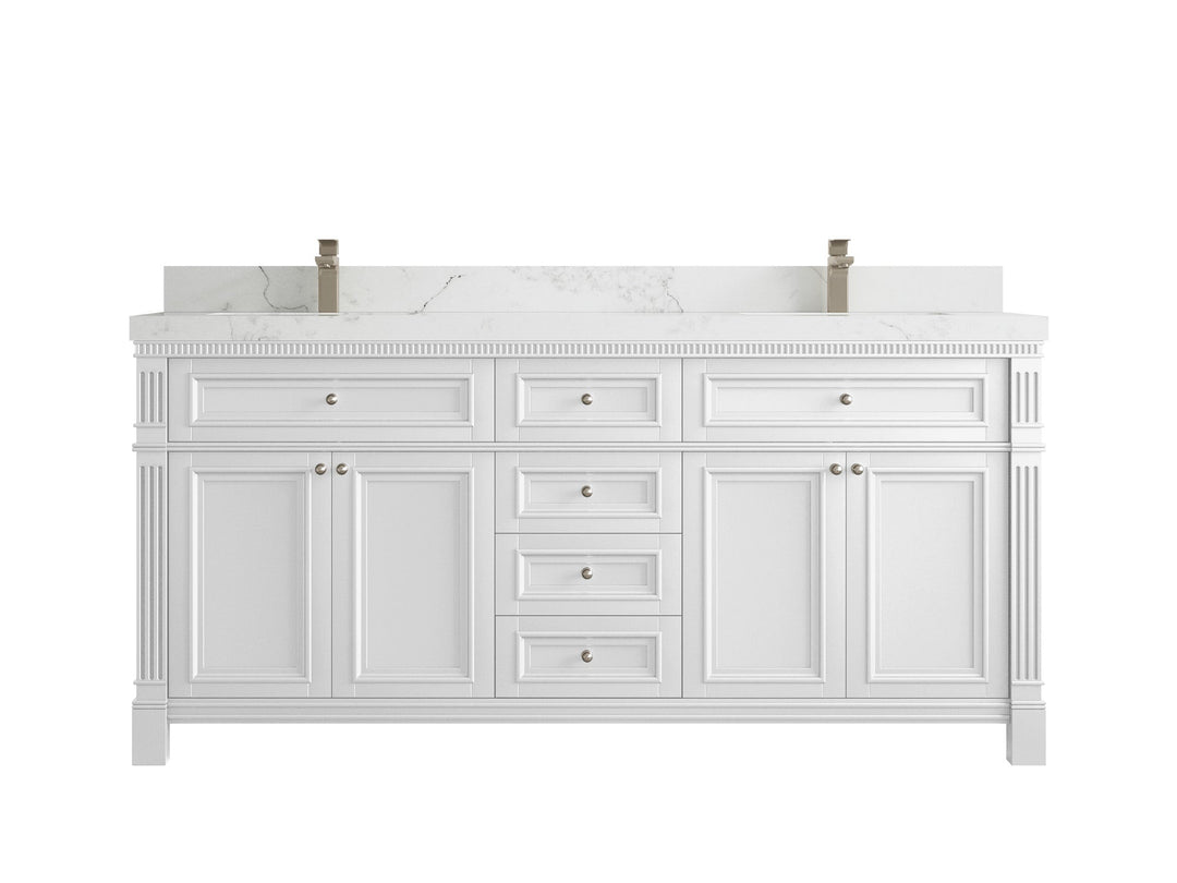 Paris 72 in. W x 22 in. D Double Sink Bathroom Vanity - Willow Bath and Vanity