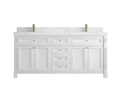 Paris 72 in. W x 22 in. D Double Sink Bathroom Vanity - Willow Bath and Vanity