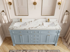 Paris 72 in. W x 22 in. D Double Sink Bathroom Vanity - photo 28