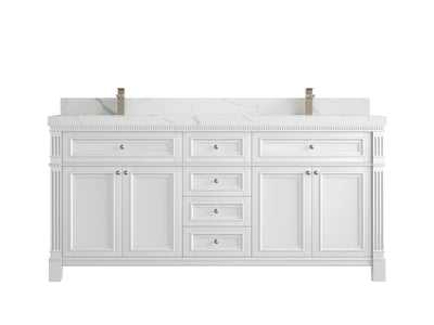 Paris 72 in. W x 22 in. D Double Sink Bathroom Vanity - Willow Bath and Vanity