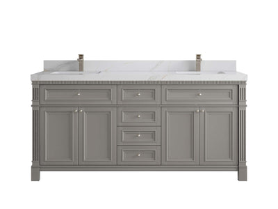 Paris 72 in. W x 22 in. D Double Sink Bathroom Vanity - Willow Bath and Vanity