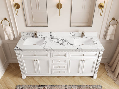 Paris 72 in. W x 22 in. D Double Sink Bathroom Vanity - Willow Bath and Vanity