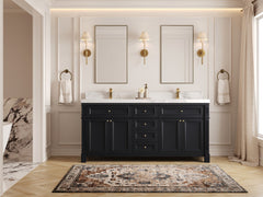 Paris 72 in. W x 22 in. D Double Sink Bathroom Vanity - photo 4