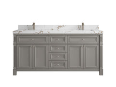 Paris 72 in. W x 22 in. D Double Sink Bathroom Vanity - photo 39