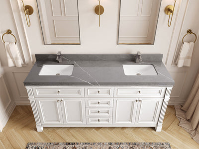 Paris 72 in. W x 22 in. D Double Sink Bathroom Vanity - Willow Bath and Vanity