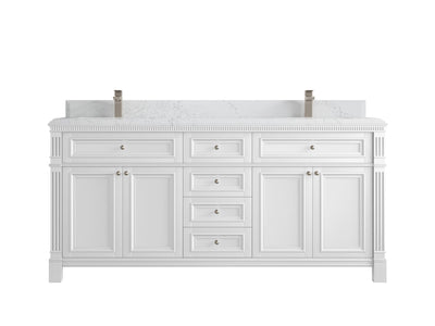Paris 72 in. W x 22 in. D Double Sink Bathroom Vanity - Willow Bath and Vanity