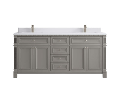 Paris 72 in. W x 22 in. D Double Sink Bathroom Vanity - Willow Bath and Vanity