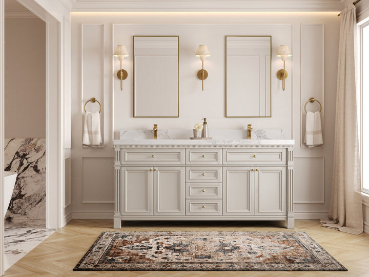 Paris 72 in. W x 22 in. D Double Sink Bathroom Vanity - photo 4