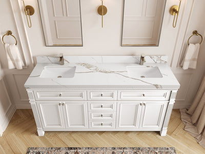 Paris 72 in. W x 22 in. D Double Sink Bathroom Vanity - Willow Bath and Vanity