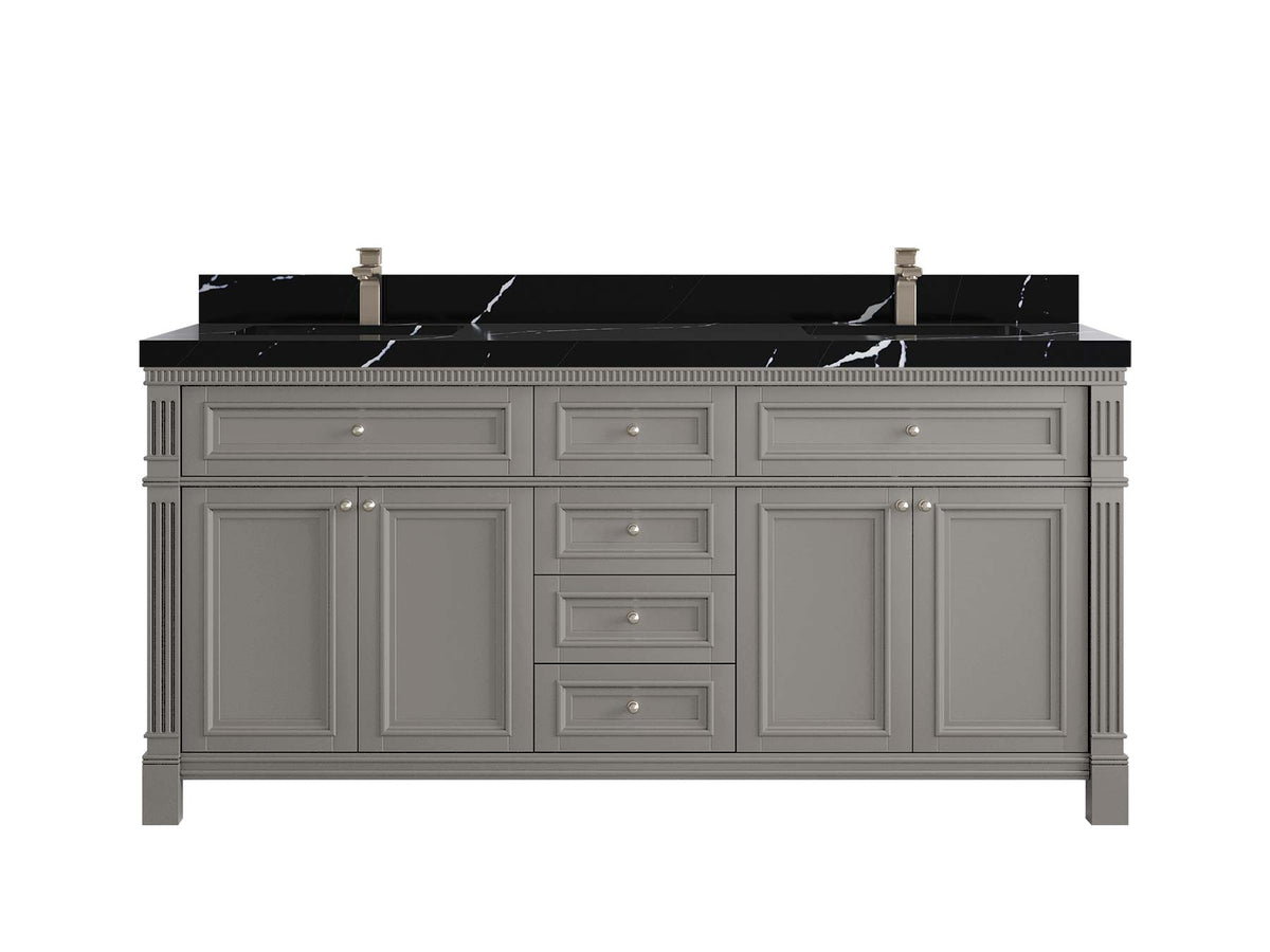 Paris 72 in. W x 22 in. D Double Sink Bathroom Vanity - Willow Bath and Vanity