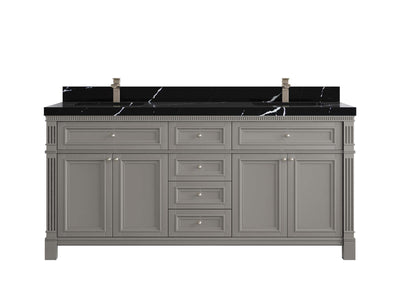 Paris 72 in. W x 22 in. D Double Sink Bathroom Vanity - Willow Bath and Vanity