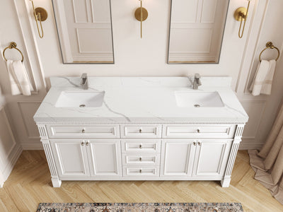 Paris 72 in. W x 22 in. D Double Sink Bathroom Vanity - Willow Bath and Vanity