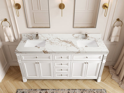 Paris 72 in. W x 22 in. D Double Sink Bathroom Vanity - Willow Bath and Vanity