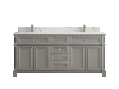 Paris 72 in. W x 22 in. D Double Sink Bathroom Vanity - Willow Bath and Vanity