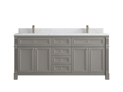 Paris 72 in. W x 22 in. D Double Sink Bathroom Vanity - Willow Bath and Vanity