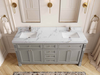 Paris 72 in. W x 22 in. D Double Sink Bathroom Vanity - Willow Bath and Vanity
