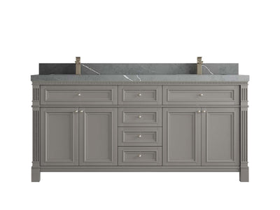 Paris 72 in. W x 22 in. D Double Sink Bathroom Vanity - Willow Bath and Vanity