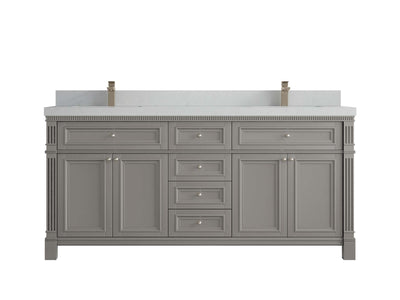 Paris 72 in. W x 22 in. D Double Sink Bathroom Vanity - Willow Bath and Vanity