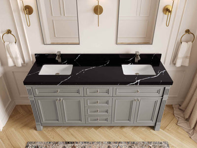 Paris 72 in. W x 22 in. D Double Sink Bathroom Vanity - Willow Bath and Vanity