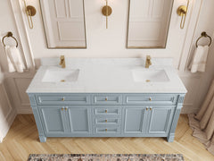 Paris 72 in. W x 22 in. D Double Sink Bathroom Vanity - photo 23