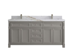 Paris 72 in. W x 22 in. D Double Sink Bathroom Vanity - photo 19