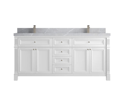 Paris 72 in. W x 22 in. D Double Sink Bathroom Vanity - Willow Bath and Vanity