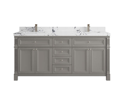 Paris 72 in. W x 22 in. D Double Sink Bathroom Vanity - Willow Bath and Vanity