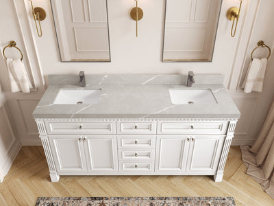 Paris 72 in. W x 22 in. D Double Sink Bathroom Vanity - Willow Bath and Vanity