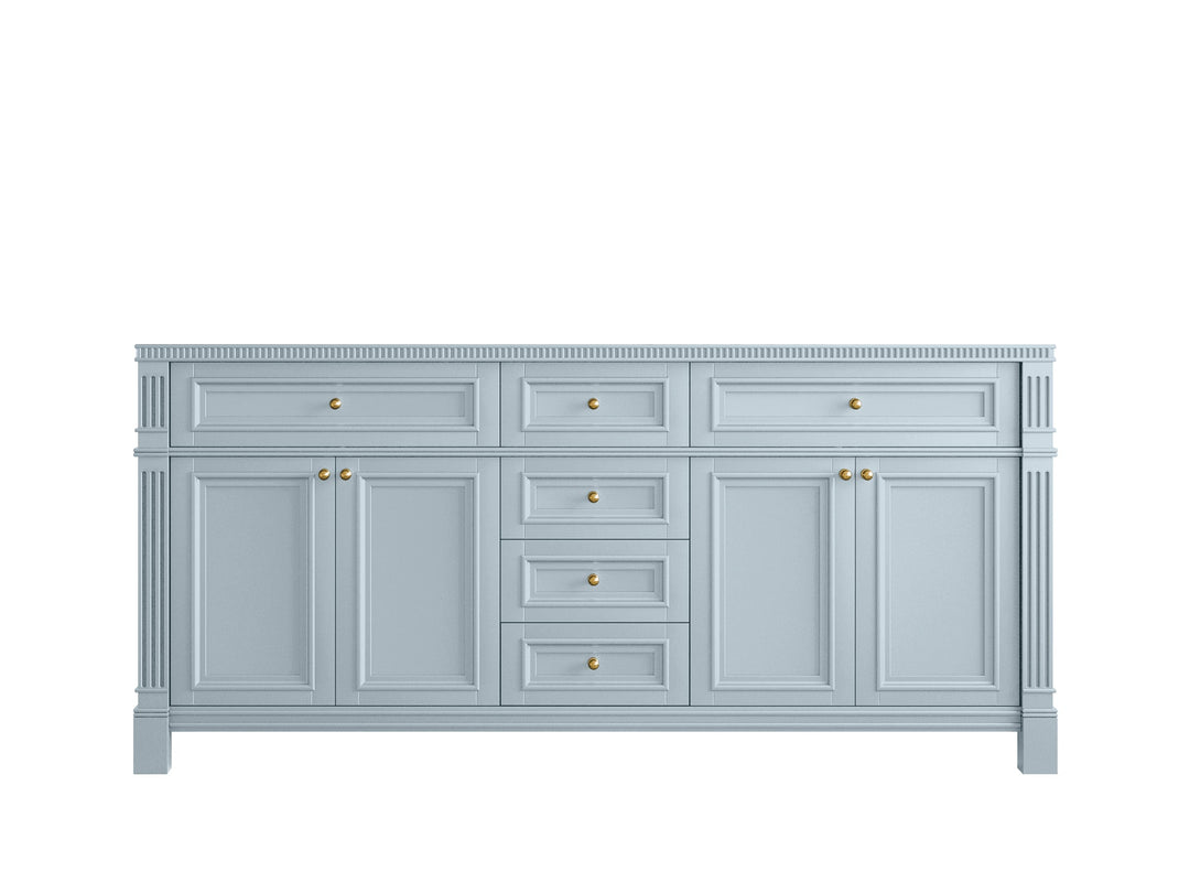 Paris 72 in. W x 22 in. D Double Sink Bathroom Vanity | 
              
                Blue Heather
                
                  
             - PRS_BLU_CA_BK_72D - photo №13