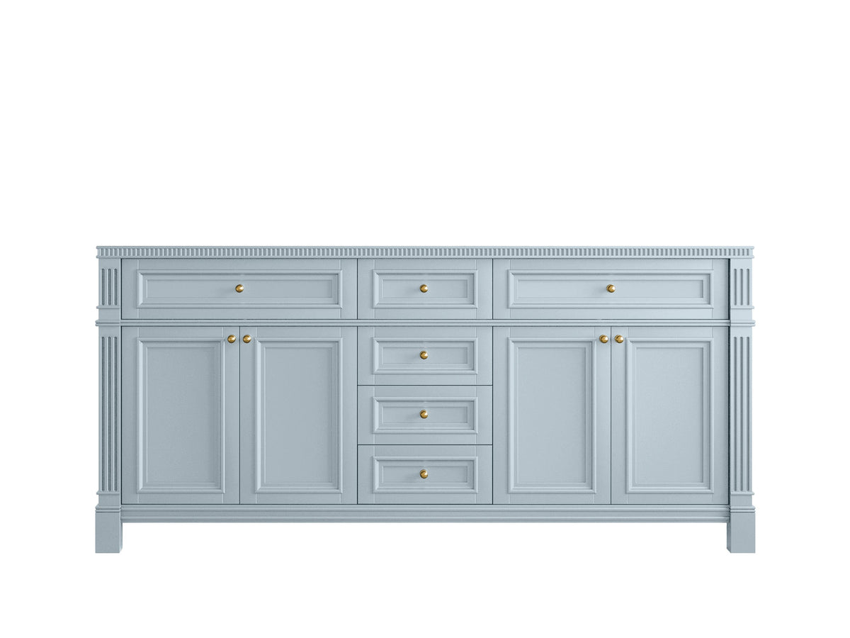 Paris 72 in. W x 22 in. D Double Sink Bathroom Vanity - Willow Bath and Vanity