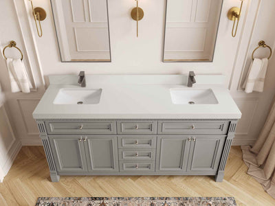 Paris 72 in. W x 22 in. D Double Sink Bathroom Vanity - Willow Bath and Vanity