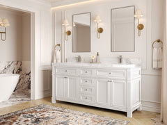 Paris 72 in. W x 22 in. D Double Sink Bathroom Vanity - photo 2