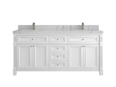 Paris 72 in. W x 22 in. D Double Sink Bathroom Vanity - Willow Bath and Vanity