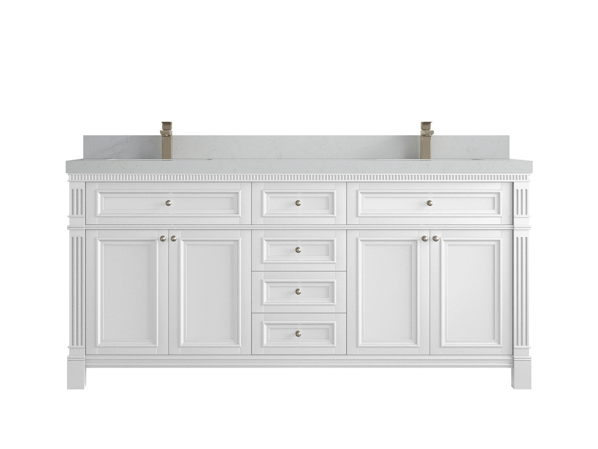 Paris 72 in. W x 22 in. D Double Sink Bathroom Vanity - Willow Bath and Vanity
