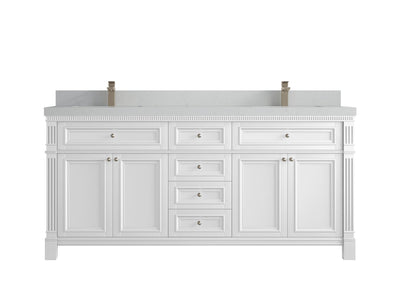 Paris 72 in. W x 22 in. D Double Sink Bathroom Vanity - Willow Bath and Vanity