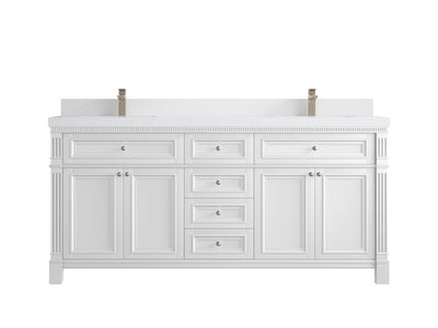 Paris 72 in. W x 22 in. D Double Sink Bathroom Vanity - Willow Bath and Vanity